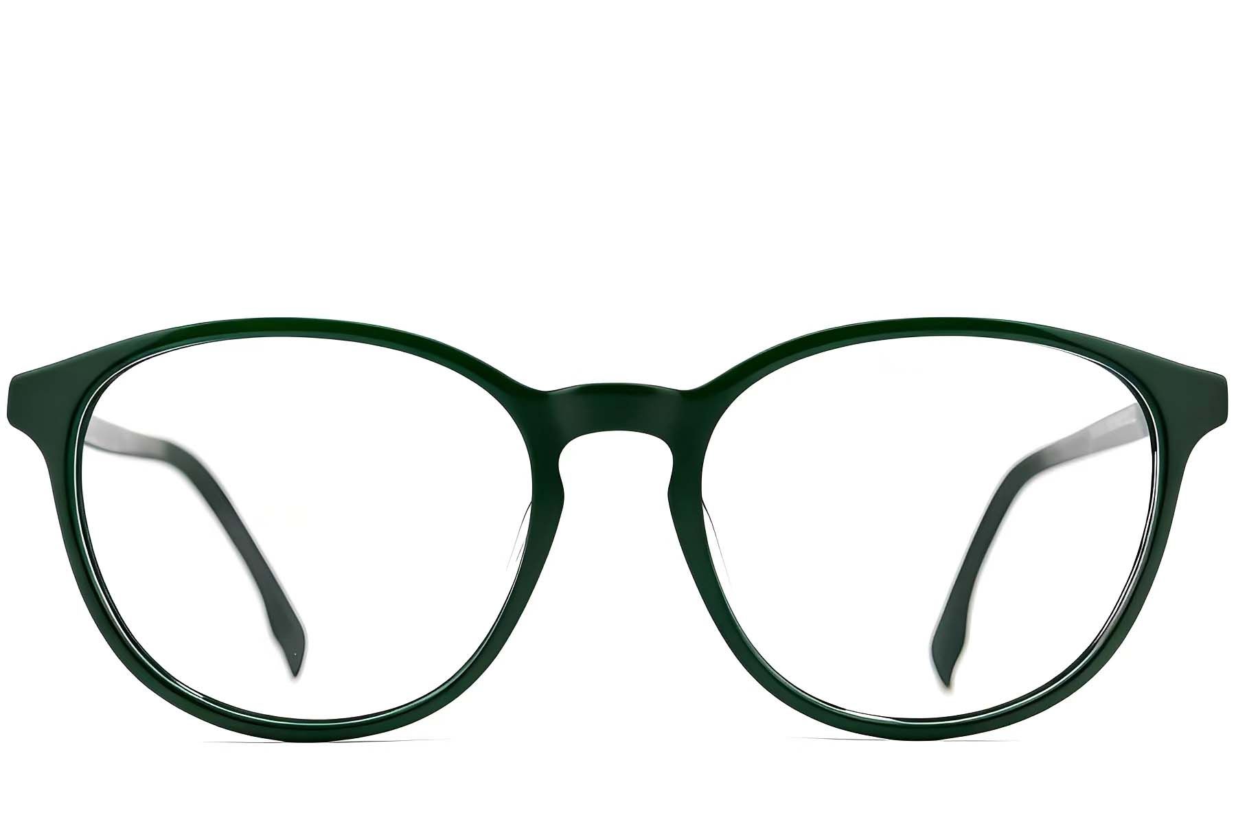 Oval Green Acetate Glasses #BS2012-0485