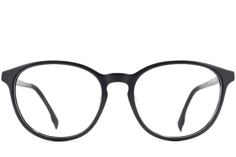 Oval Black Acetate Glasses #BS2012-0486