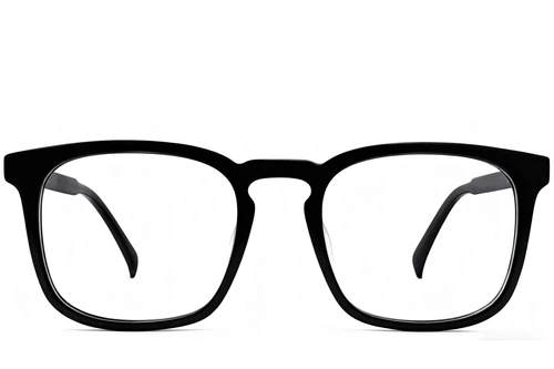 Lunettes rectangulaires en acétate noir #BS2012-0488