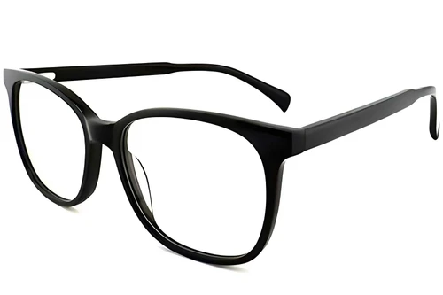 Lunettes rectangulaires en acétate noir #BS2012-0489