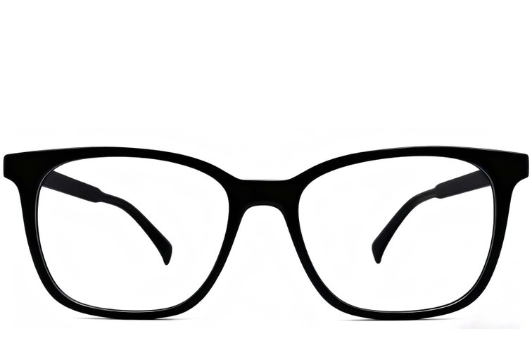 Rectangular Black Acetate Glasses #BS2012-0489