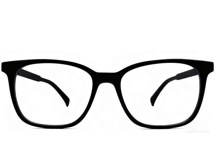 Rectangular Black Acetate Glasses #BS2012-0489