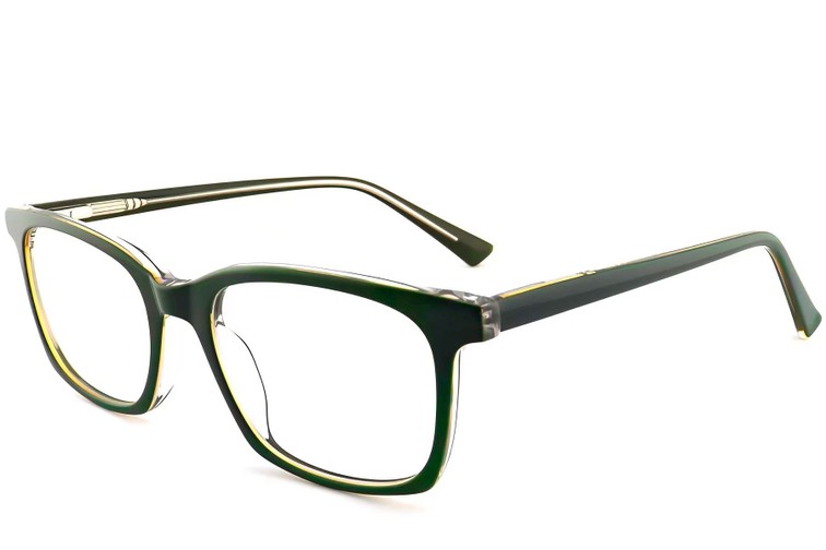 Vasos rectangulares de acetato verde #BS2012-0491