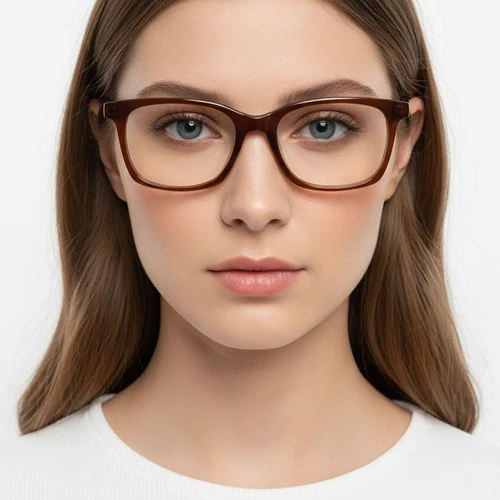 Rectangular Brown Acetate Glasses #BS2012-0492
