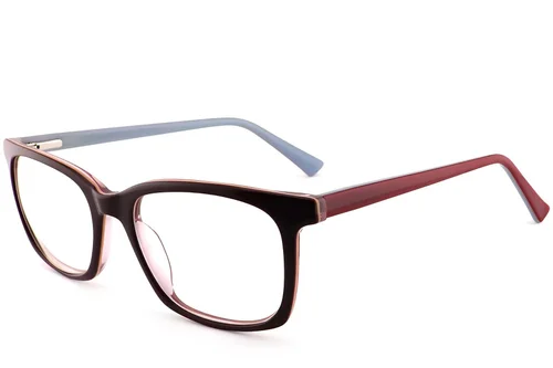 Verres rectangulaires en acétate rouge #BS2012-0497