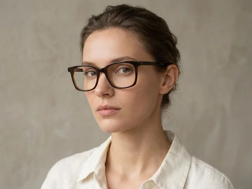 Lunettes rectangulaires en acétate brun #BS2012-0498