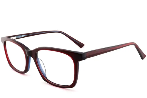 Verres rectangulaires en acétate rouge #BS2012-0500