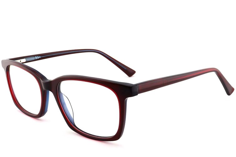 Bicchieri rettangolari in acetato rosso #BS2012-0500