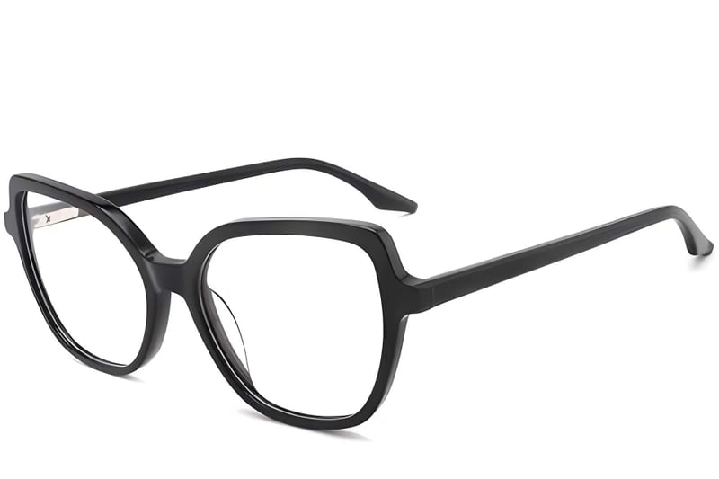 Butterfly Black Acetate Glasses #BS2012-0501