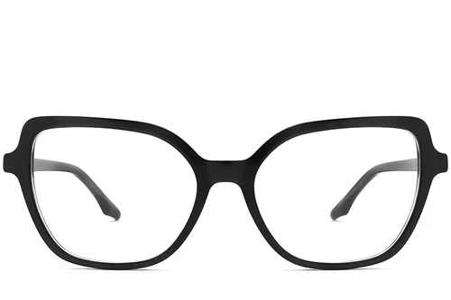 Lunettes papillon en acétate noir #BS2012-0501