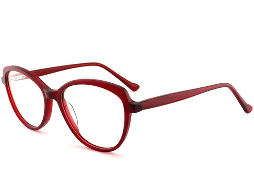 Lunettes papillon en acétate rouge #BS2012-0504