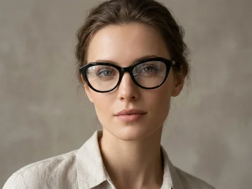 Lunettes papillon en acétate noir #BS2012-0508