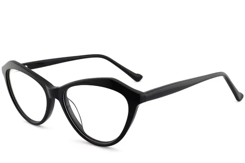 Lunettes papillon en acétate noir #BS2012-0508
