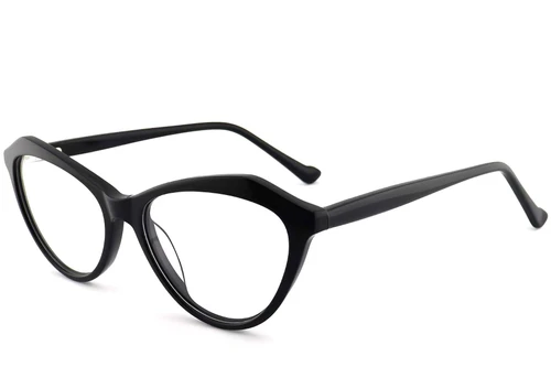 Lunettes papillon en acétate noir #BS2012-0508