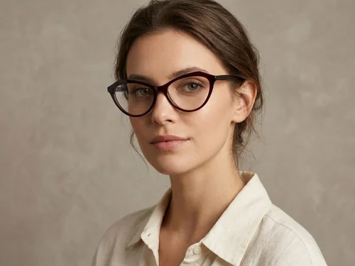 Lunettes papillon en acétate rouge #BS2012-0509