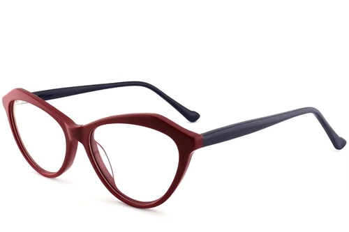Lunettes papillon en acétate rouge #BS2012-0511