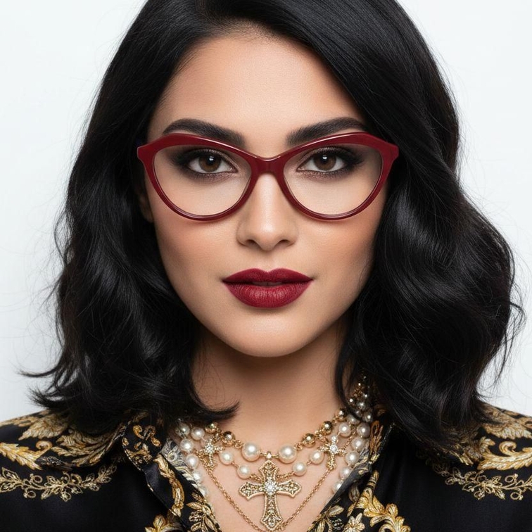 Butterfly Red Acetate Glasses #BS2012-0511