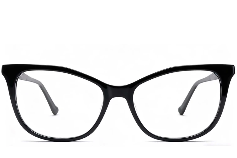 Lunettes papillon en acétate noir #BS2012-0512