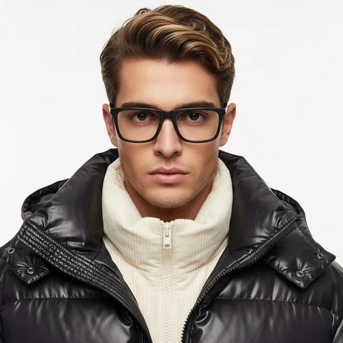 Rectangular Black Acetate Glasses #BS2012-0513
