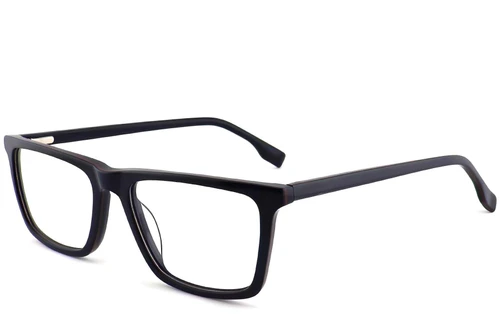 Verres rectangulaires en acétate bleu #BS2012-0515