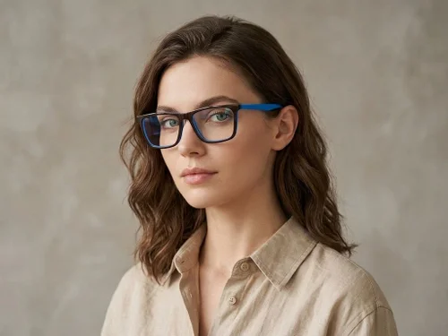 Lunettes rectangulaires en acétate brun #BS2012-0517