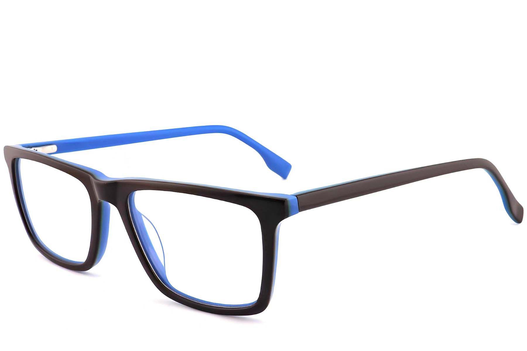 Rectangular Brown Acetate Glasses #BS2012-0517