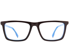 Lunettes rectangulaires en acétate brun #BS2012-0517