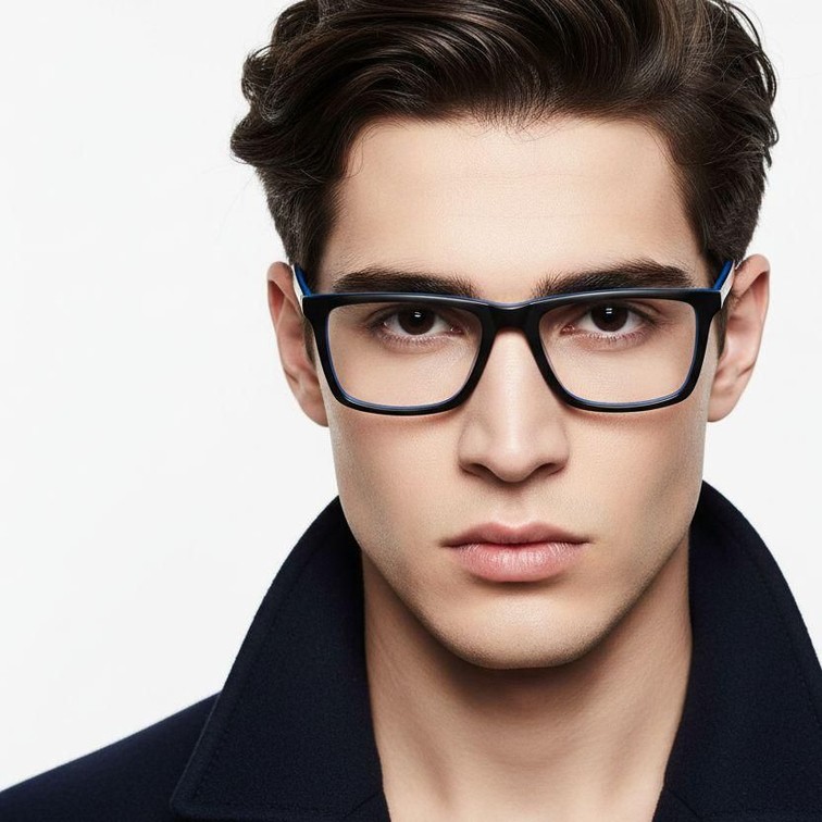 Rectangular Brown Acetate Glasses #BS2012-0517