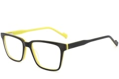Lunettes rectangulaires en acétate noir #BS2012-0518