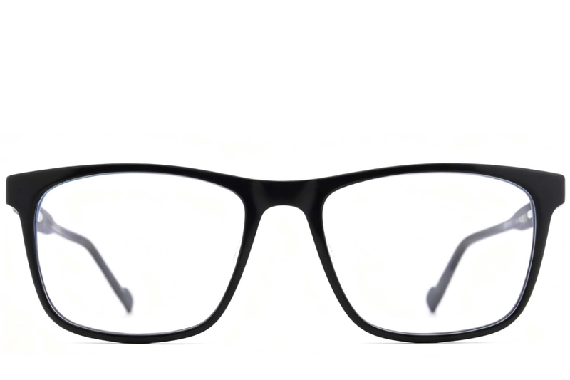 Lunettes rectangulaires en acétate noir #BS2012-0519