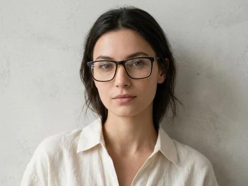 Lunettes rectangulaires en acétate noir #BS2012-0523