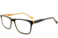Lunettes rectangulaires en acétate noir #BS2012-0523