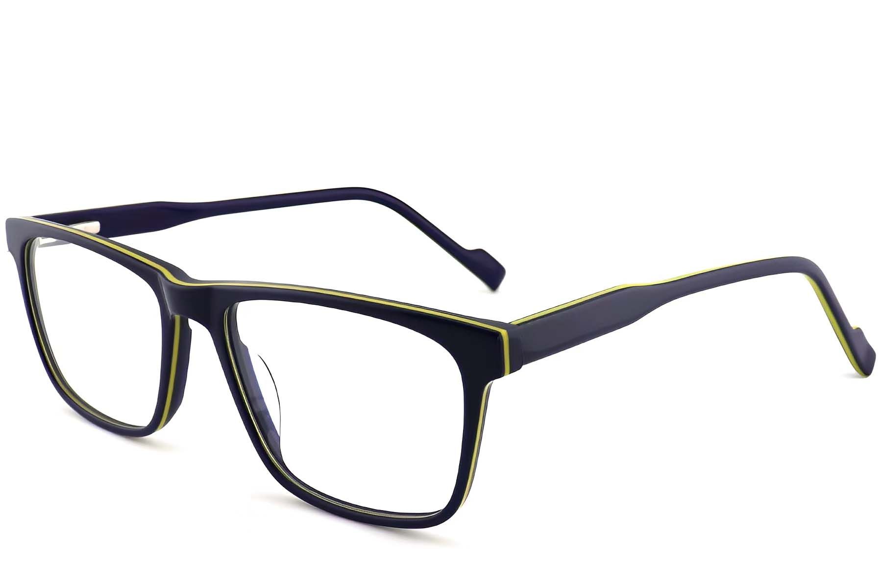 Rectangular Blue Acetate Glasses #BS2012-0524