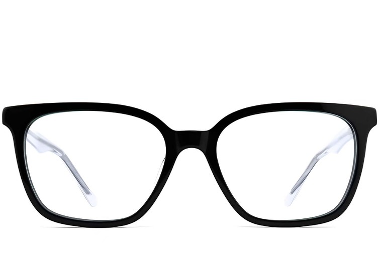 Vasos rectangulares de acetato negro #BS2012-0528