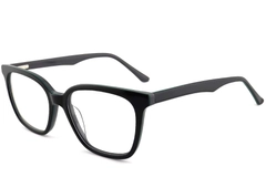 Lunettes rectangulaires en acétate noir #BS2012-0529