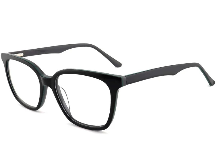 Vasos rectangulares de acetato negro #BS2012-0529