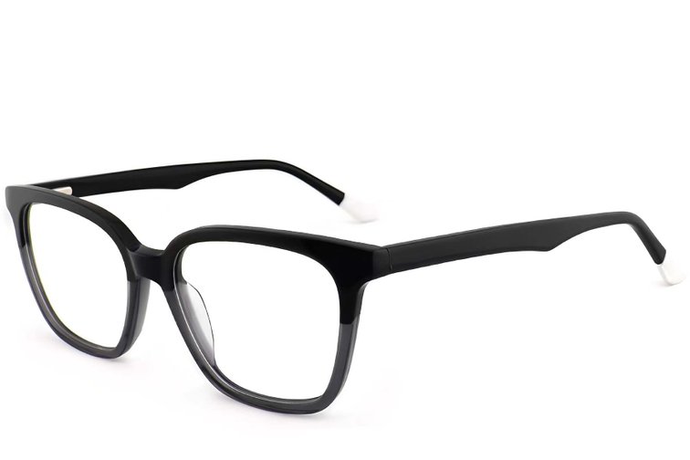 Rectangular Grey Acetate Glasses #BS2012-0531