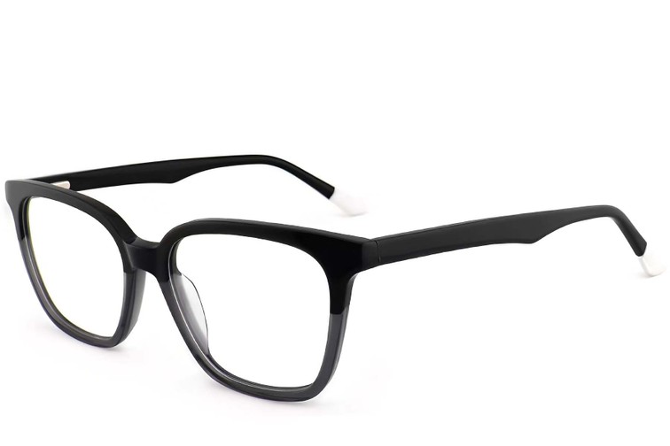 Rectangular Grey Acetate Glasses #BS2012-0531