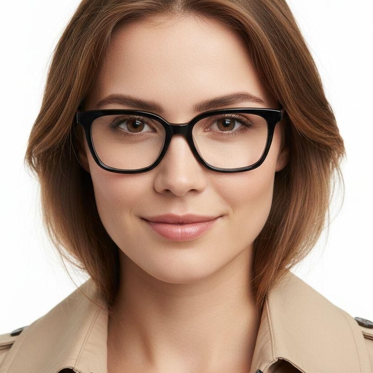 Rectangular Grey Acetate Glasses #BS2012-0531