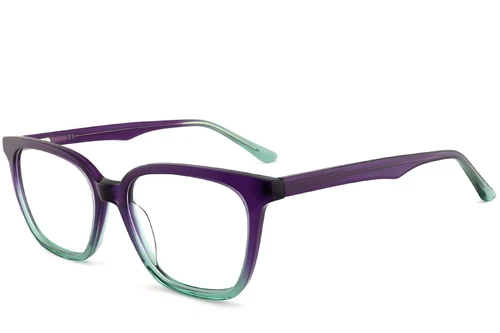 Lunettes rectangulaires en acétate violet #BS2012-0532