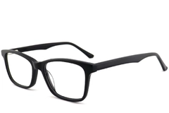Lunettes rectangulaires en acétate noir #BS2012-0533