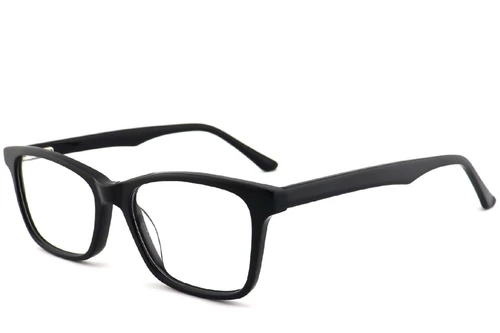 Lunettes rectangulaires en acétate noir #BS2012-0533