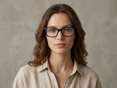 Lunettes rectangulaires en acétate noir #BS2012-0534