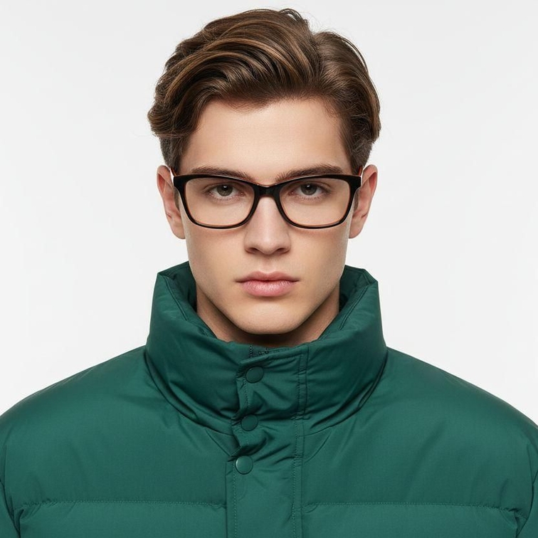 Bicchieri rettangolari in acetato nero #BS2012-0535