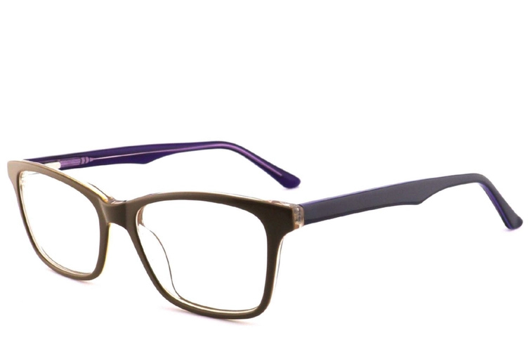 Rectangular Grey Acetate Glasses #BS2012-0538