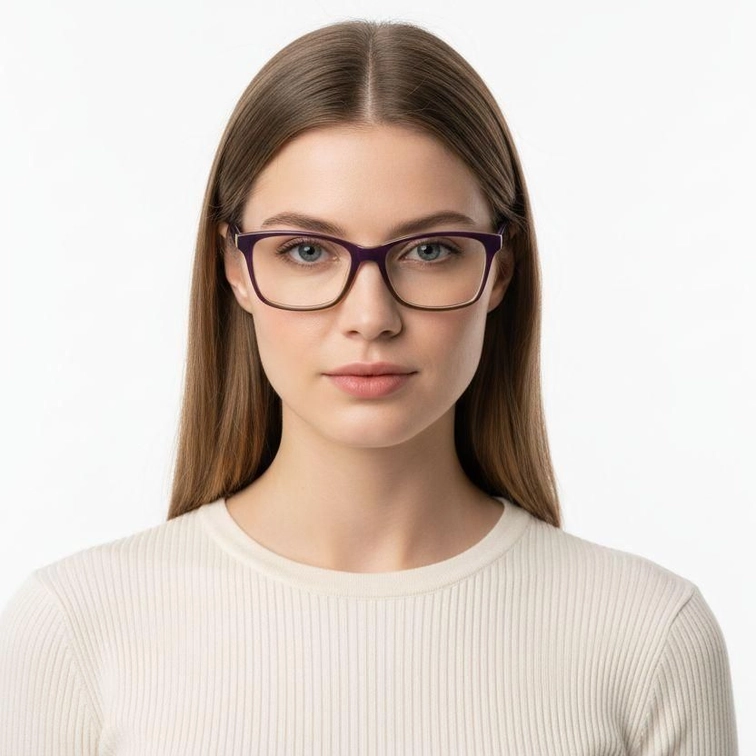Rectangular Grey Acetate Glasses #BS2012-0538