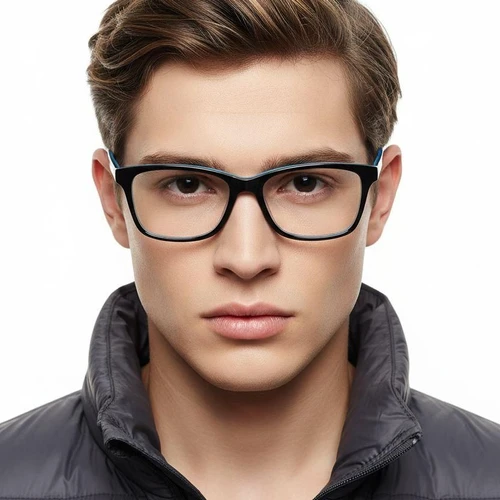 Rectangular Black Acetate Glasses #BS2012-0539