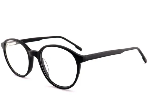 Lunettes ovales en acétate noir #BS2012-0543