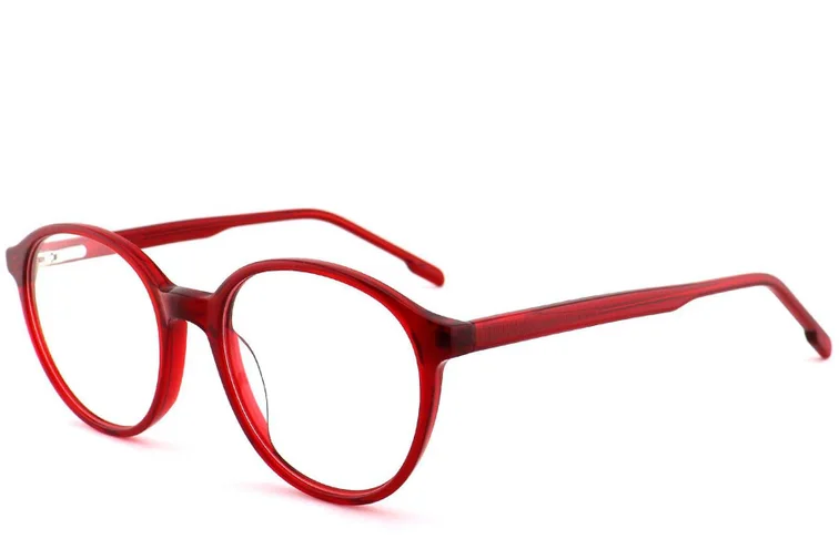 Verres ovales en acétate rouge #BS2012-0544