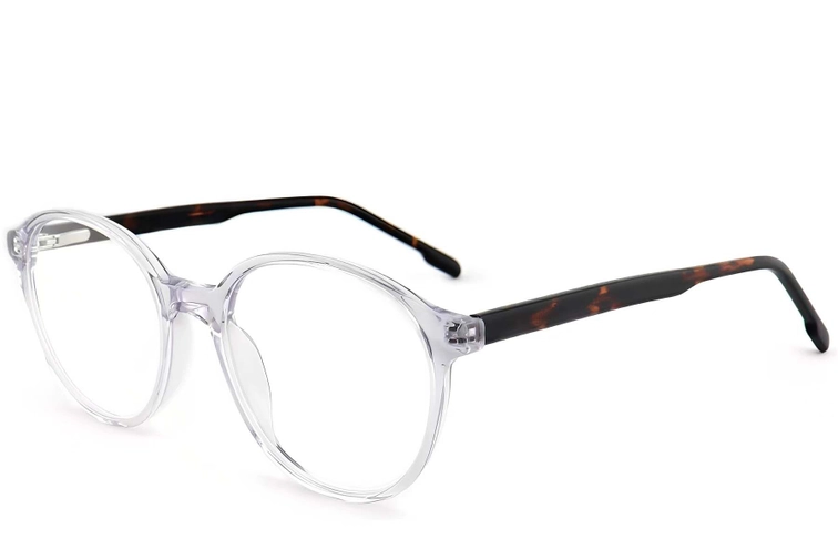 Oval Transparent Acetate Glasses #BS2012-0547